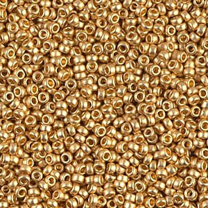 Matte 24kt Gold Plated 15/0 seed beads || RR15-0191F - Mack & Rex