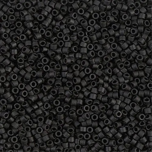 Matte Black 11/0 delica beads || DB0310