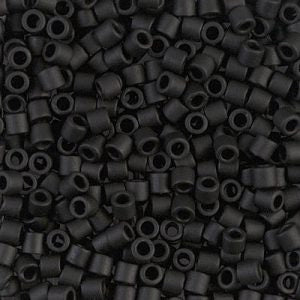 Matte Black 8/0 Delica || DBL-0310 || Miyuki Delica Seed Beads || Mack and Rex || Wholesale glass beads in bulk - Mack & Rex