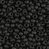 Matte Black 8/0 seed beads || RR8-0401F - Mack & Rex
