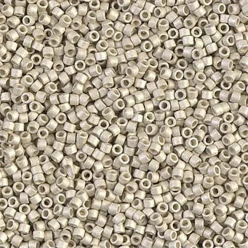 Matte Galvanized Silver 11/0 delica beads || DB0335