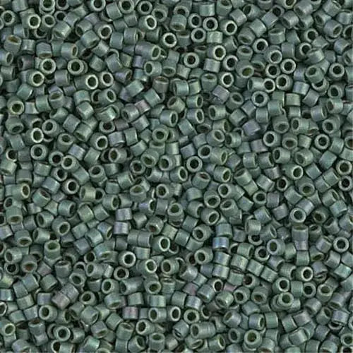 Matte Metallic Sage Green Luster 11/0 delica beads || DB0373