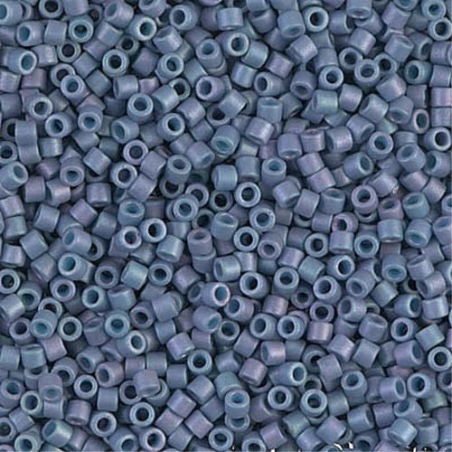 Matte Metallic Steel Blue Luster  10/0 Delica || DBM-0376 ||  Delica Seed Beads - Mack & Rex