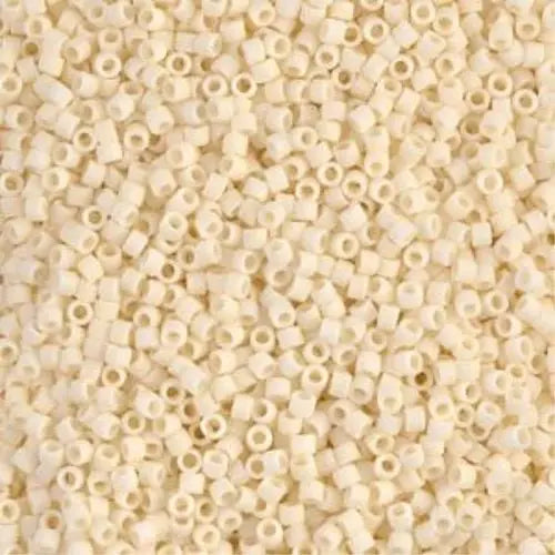 Matte Opaque Dark Cream 11/0 delica beads || DB0762