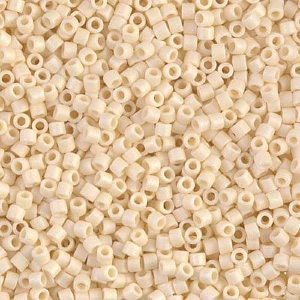 Matte Opaque Dark Cream AB  10/0 Delica || DBM-0883 ||  Delica Seed Beads - Mack & Rex