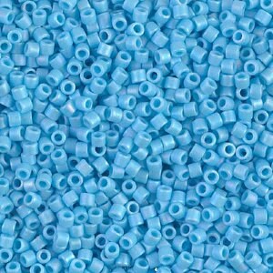 Matte Opaque Turquoise Blue AB  10/0 Delica || DBM-0879 ||  Delica Seed Beads - Mack & Rex