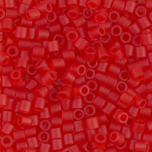 Matte Transparent Red Orange 8/0 Delica || DBL-0745 || Miyuki Delica Seed Beads || Mack and Rex || Wholesale glass beads in bulk - Mack & Rex