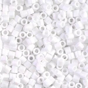 Matte White 8/0 Delica || DBL-0351 || Miyuki Delica Seed Beads || Mack and Rex || Wholesale glass beads in bulk - Mack & Rex