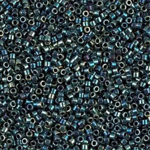 Metallic Blue Green Gold Rainbow 11/0 delica beads || DB1006