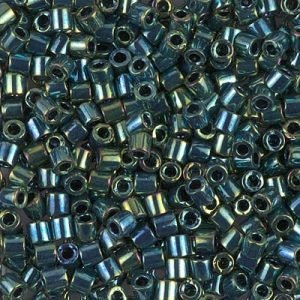 Metallic Dark Green Rainbow 8/0 Delica || DBL-0027 || Miyuki Delica Seed Beads || Mack and Rex || Wholesale glass beads in bulk - Mack & Rex