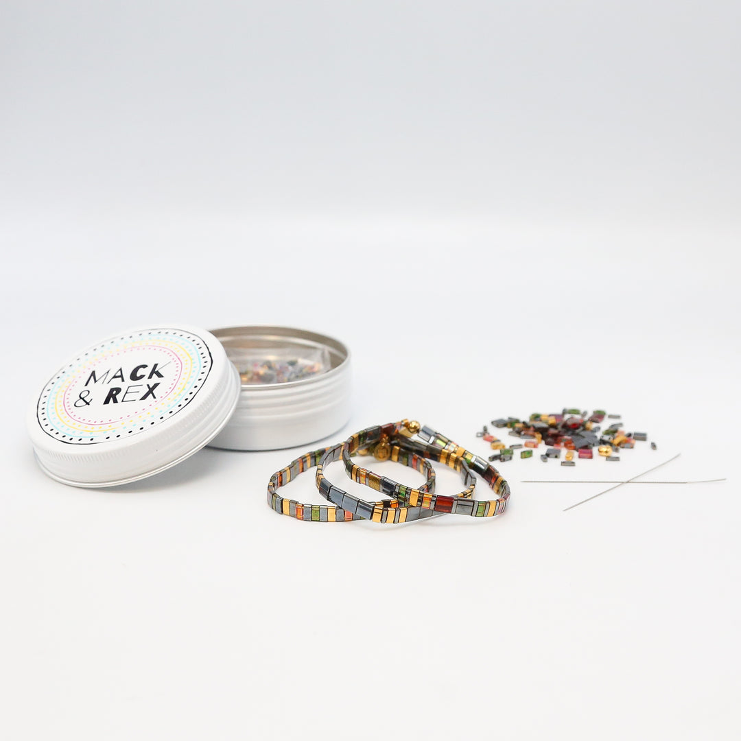 MIDNIGHT HORIZON - Tila Bracelet Making Kit - 3 Bracelets