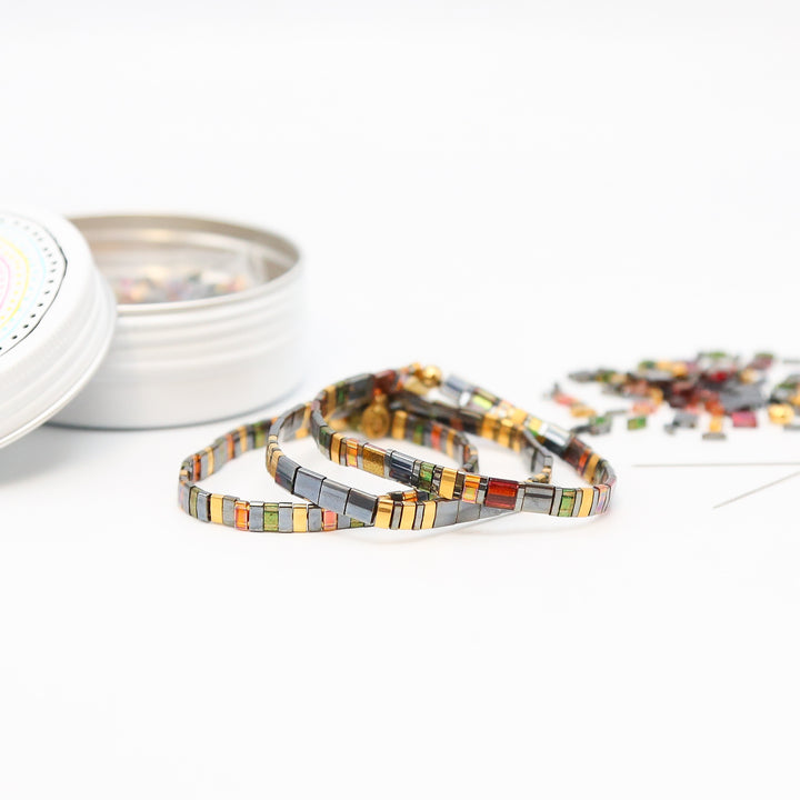MIDNIGHT HORIZON - Tila Bracelet Making Kit - 3 Bracelets