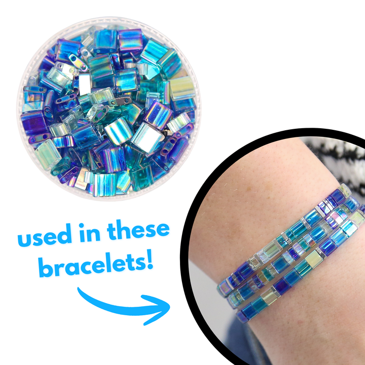 MIRROR LAKE - Blue Tila Bead Mix