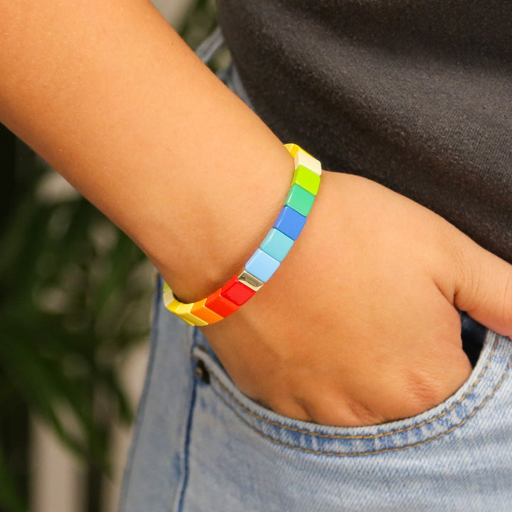 Enamel Tile Accent Bracelets