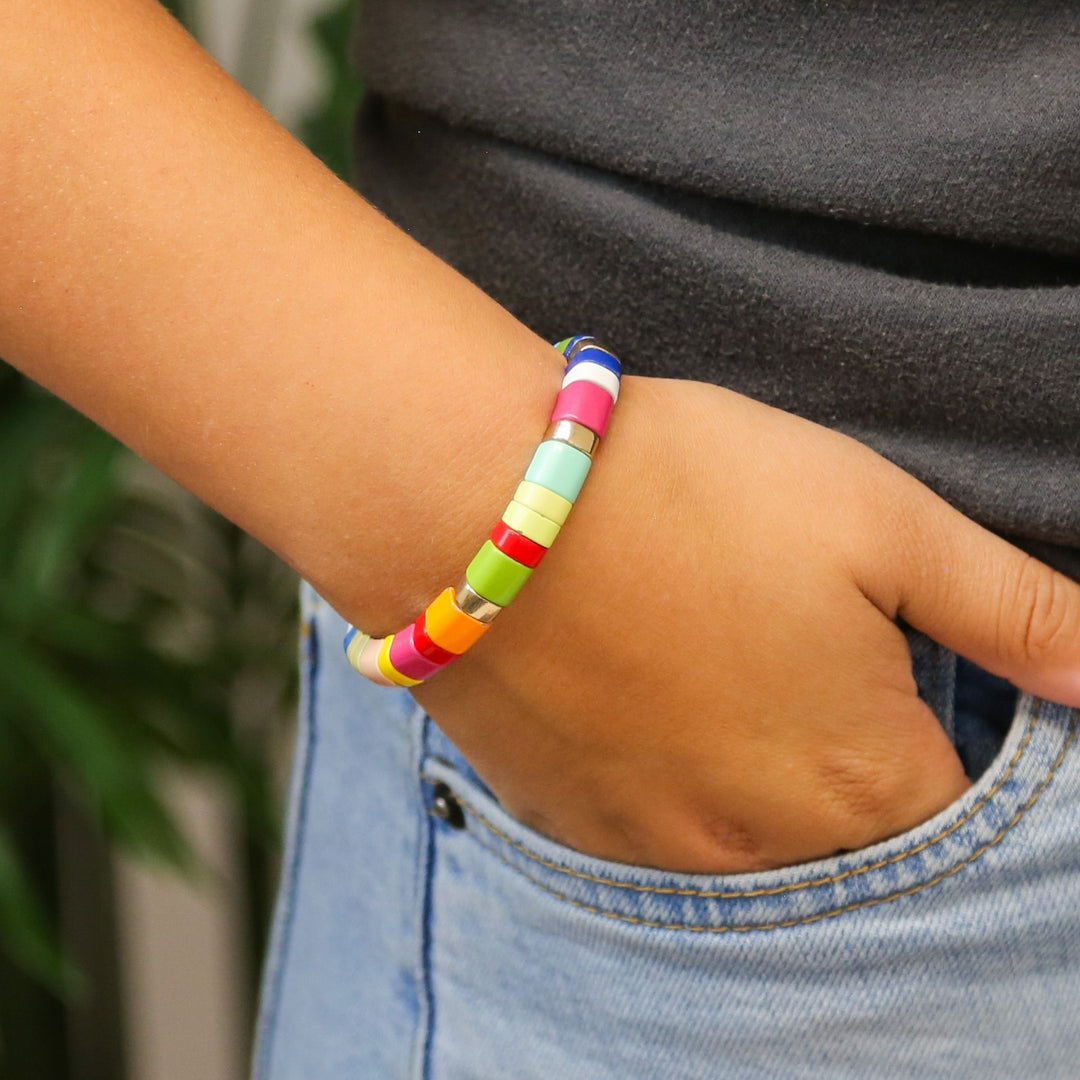 Enamel Tile Accent Bracelets