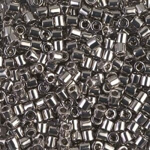 Nickel Plated 8/0 Delica || DBL-0021 || Miyuki Delica Seed Beads || Mack and Rex || Wholesale glass beads in bulk - Mack & Rex