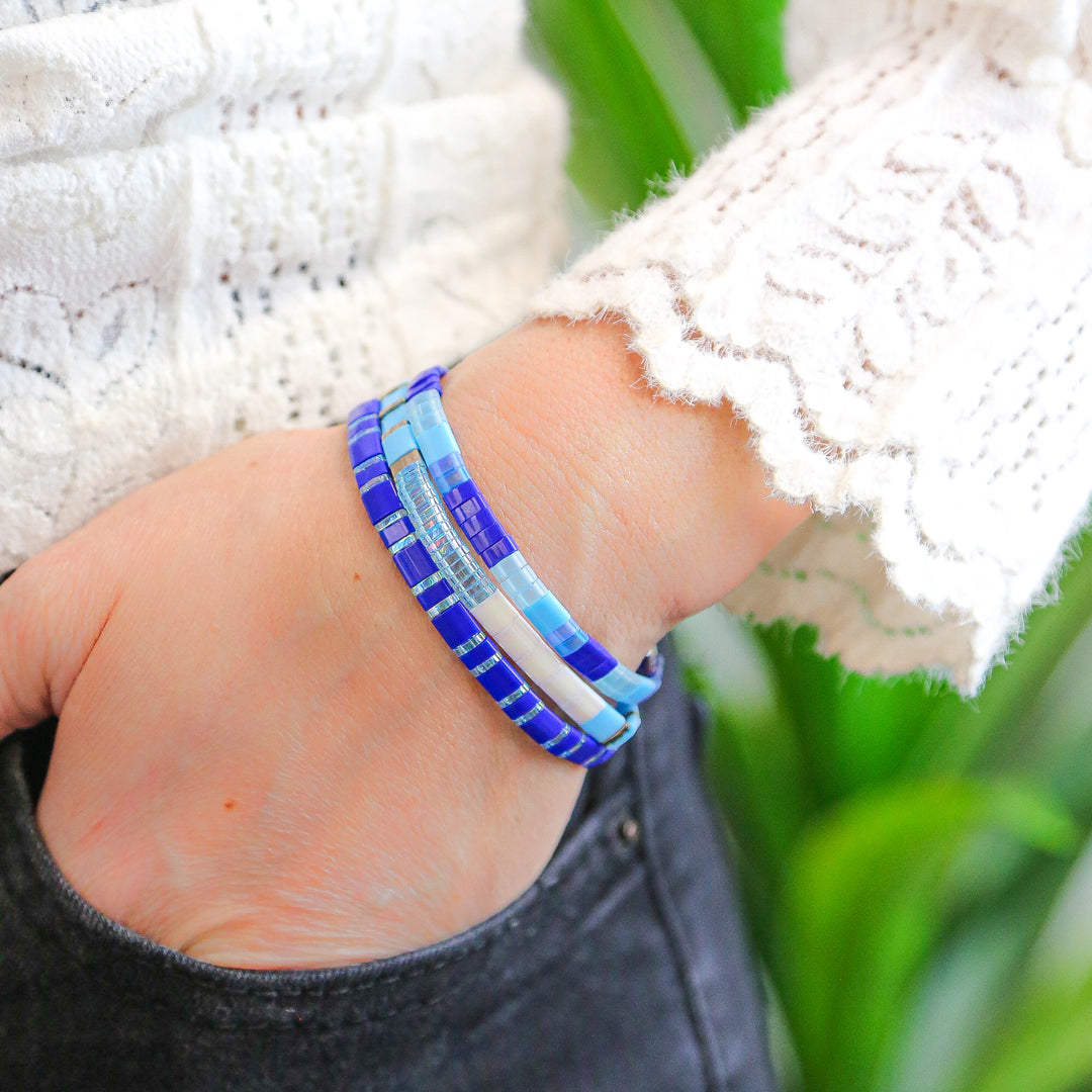 CLOUDY SKY - Tila Bead Bracelet | Single