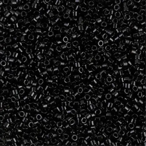 Opaque Black Delica 11/0 beads || DB0010 || Black Miyuki Delica