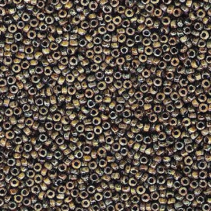 Opaque Brown Picasso 15/0 seed beads || RR15-4517 - Mack & Rex