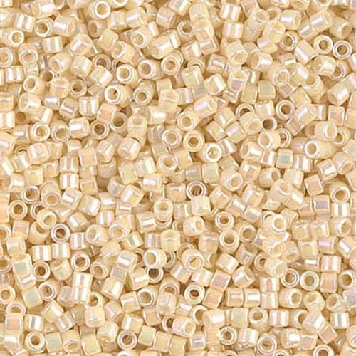 Opaque Cream AB  10/0 Delica || DBM-0157 ||  Delica Seed Beads - Mack & Rex