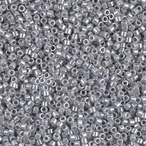 Opaque Ghost Gray Luster 11/0 delica beads || DB1570