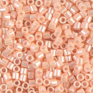 Opaque Light Peach Ceylon 8/0 Delica || DBL-1532 || Miyuki Delica Seed Beads || Mack and Rex || Wholesale glass beads in bulk - Mack & Rex