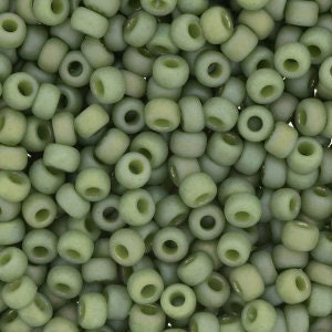 Opaque Matte Glazed Fern Rainbow 6/0 seed beads || RR6-4698 - Mack & Rex