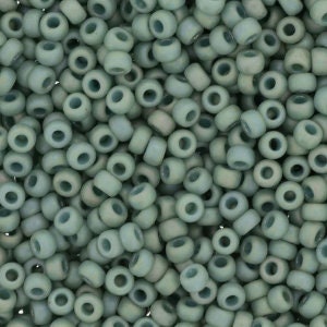 Opaque Matte Glazed Wintergreen Rainbow 8/0 seed beads || RR8-4701 - Mack & Rex