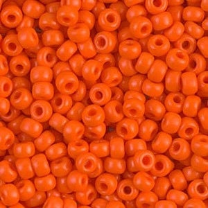 Opaque Orange 8/0 seed beads || RR8-0406 - Mack & Rex
