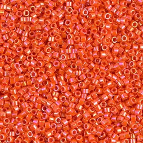Opaque Orange AB 11/0 delica beads || DB0161
