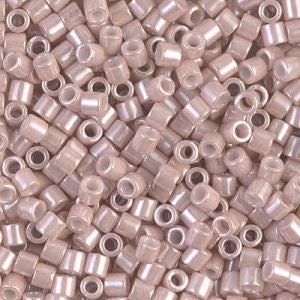 Opaque Pink Champagne Ceylon 8/0 Delica || DBL-1535 || Miyuki Delica Seed Beads || Mack and Rex || Wholesale glass beads in bulk - Mack & Rex