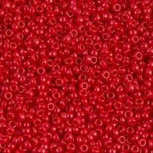 Opaque Red 15/0 seed beads || RR15-0408 - Mack & Rex
