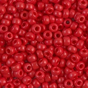 Opaque Red 8/0 seed beads || RR8-0408 - Mack & Rex