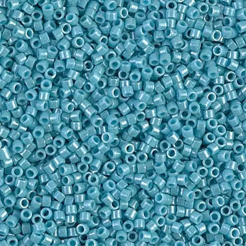 Opaque Turquoise Green Luster 11/0 delica beads || DB0217