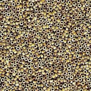 Opaque Yellow Picasso 15/0 seed beads || RR15-4512 - Mack & Rex