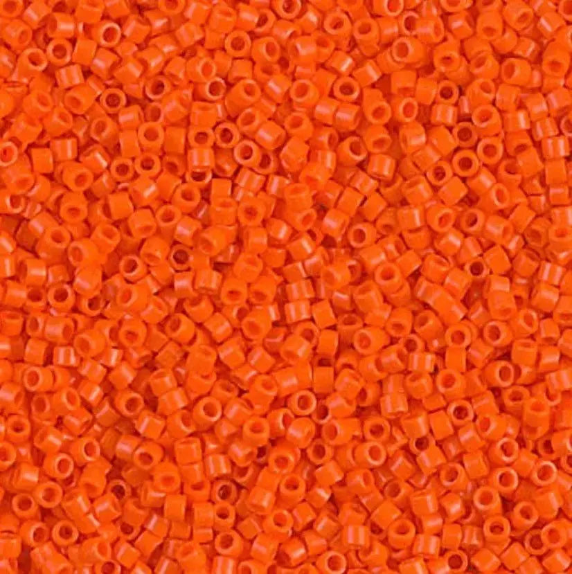 Orange Opaque 11/0 Delica Seed Beads || DB-0722 | 11/0 delica beads || DB0722