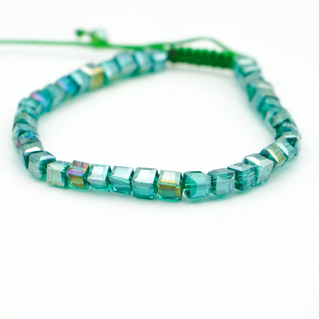 PRETTY PARAKEET - Cube Bead Accent Bracelet - Mack & Rex