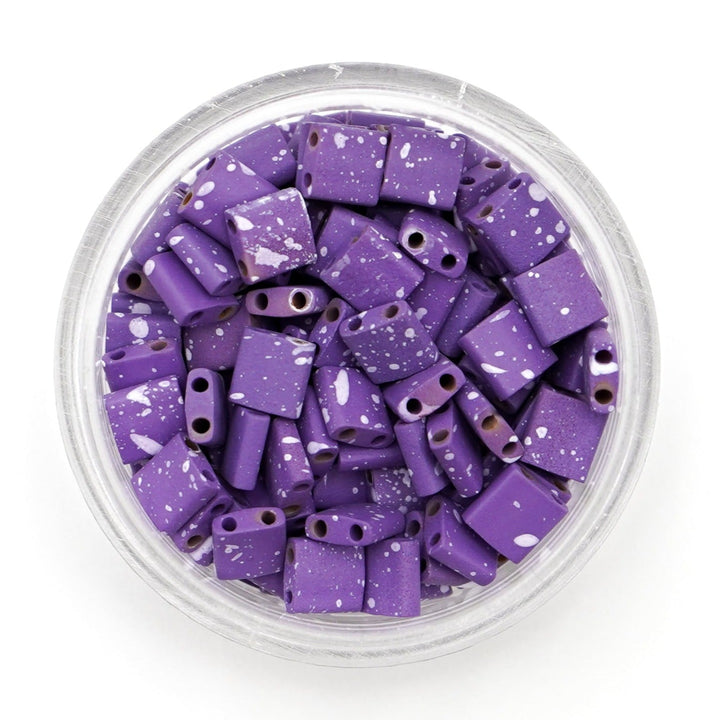 PURPLE SPOTTED - Miyuki Tila Beads | TL7005SP - Mack & Rex