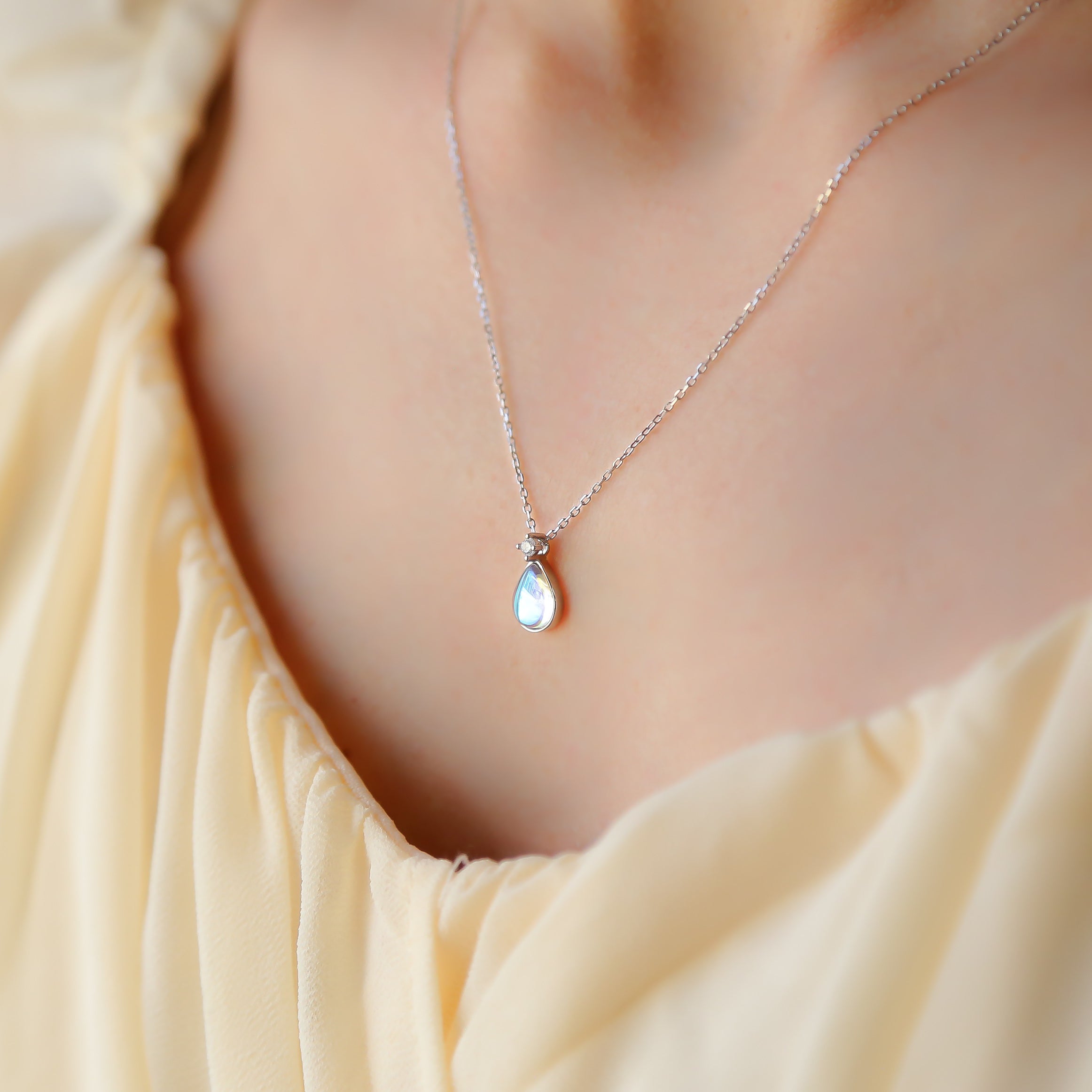 PARIS - Opal, Sterling Silver and CZ Necklace