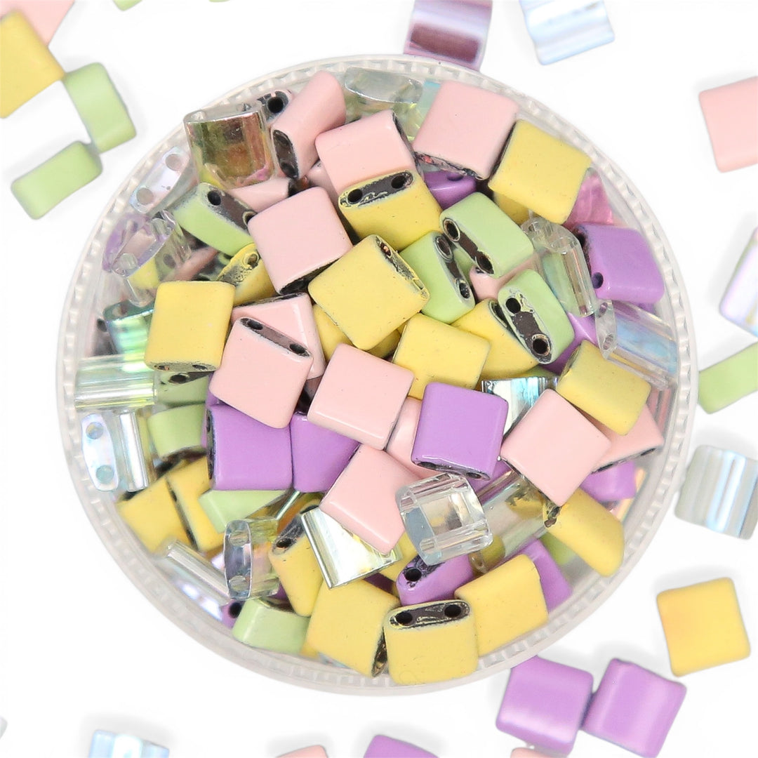 PASTEL PRISM - Multi-colored Tila Bead Mix