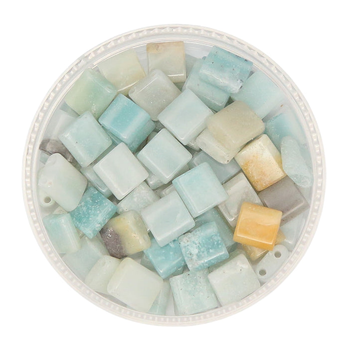 AMAZONITE - Whole Stone Tile Beads