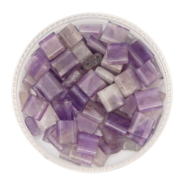 AMETHYST - Whole Stone Tile Beads