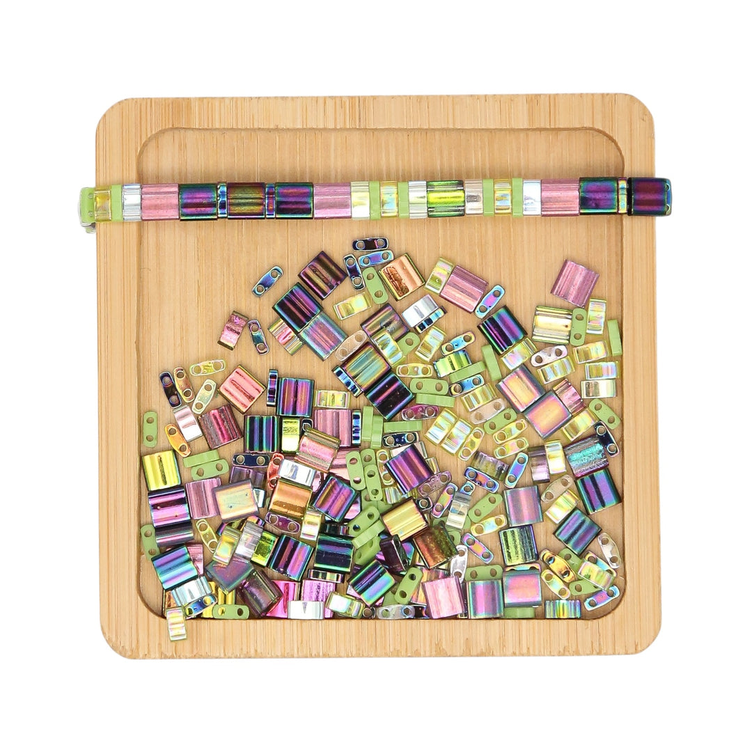 TOIL AND TROUBLE - Green and Purple Bead Mix