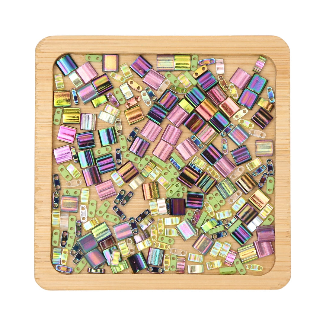 TOIL AND TROUBLE - Green and Purple Bead Mix