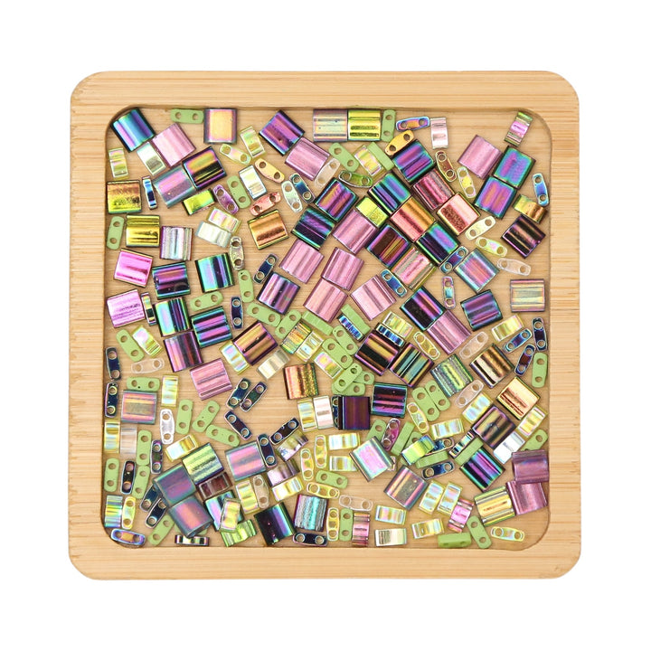 TOIL AND TROUBLE - Green and Purple Bead Mix