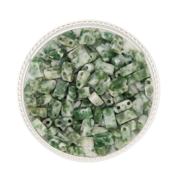 GREEN GRASS JADE - Whole Stone Tile Beads