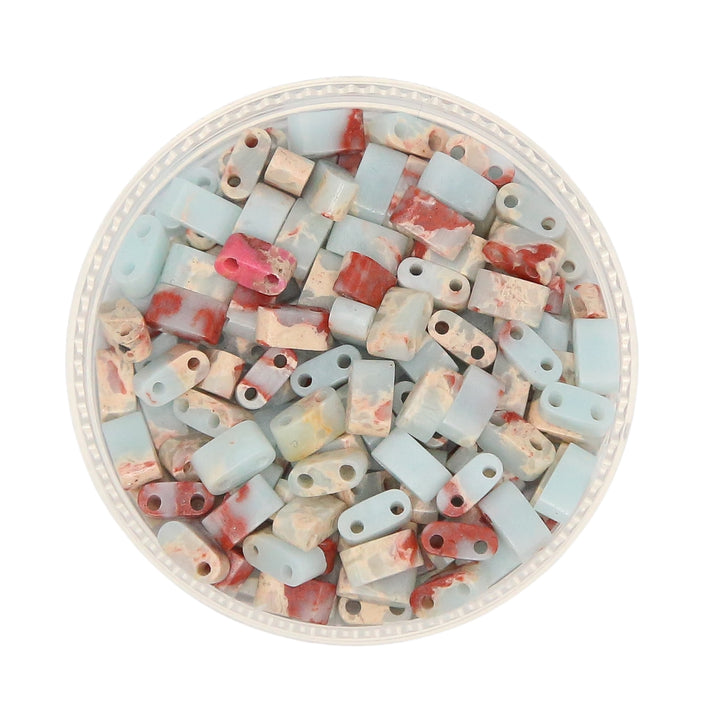 LIGHT SNAKESITE - Whole Stone Tile Beads