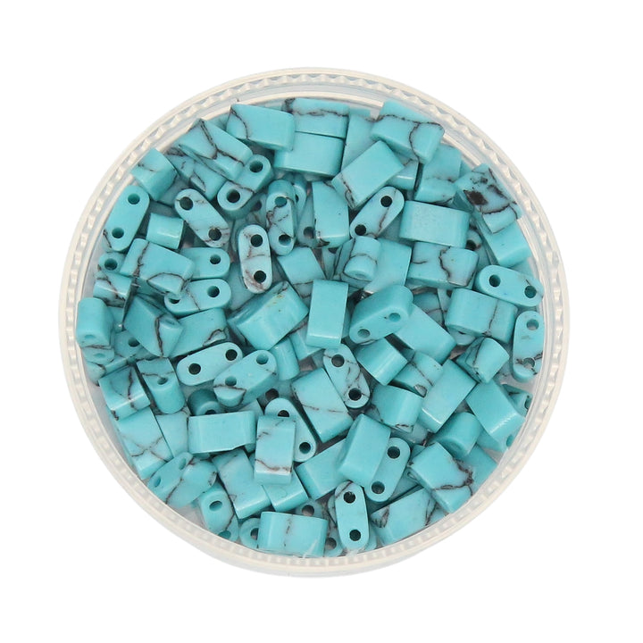 SYNTHETIC LIGHT TURQUOISE - Whole Stone Tile Beads