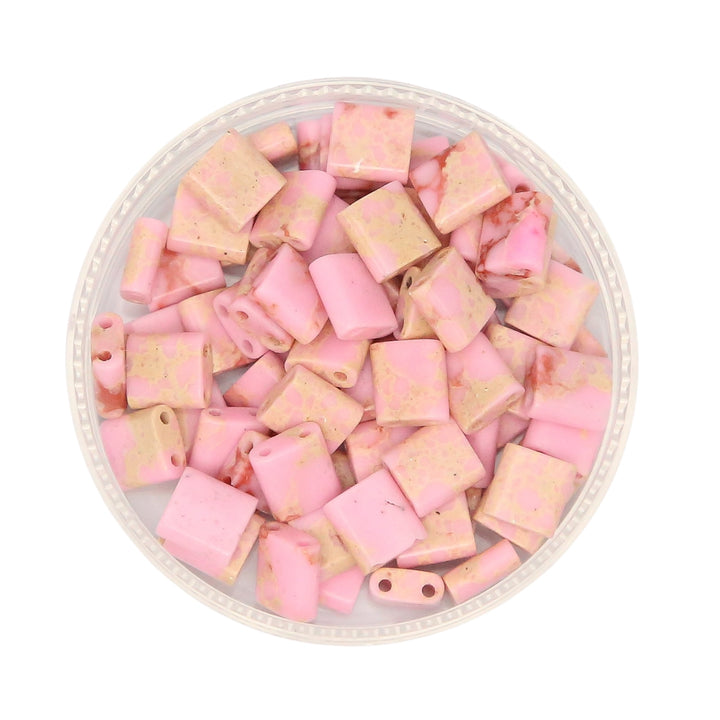 LIGHT PINK IMPERIAL - Whole Stone Tile Beads