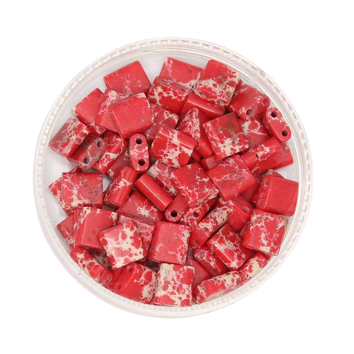 RED IMPERIAL - Whole Stone Tile Beads